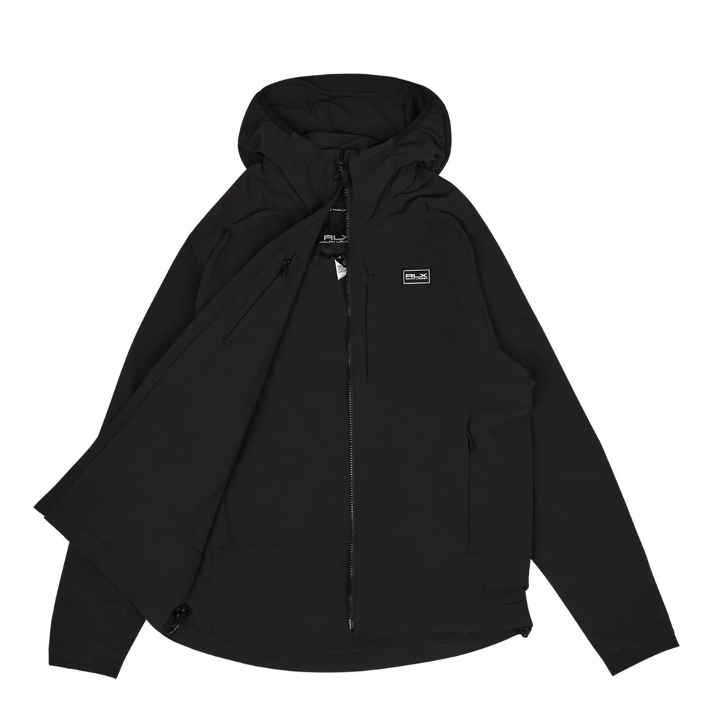 NWT Ralph Lauren RLX Men's Polartex Lightweight Black Hooded Jacket XL​